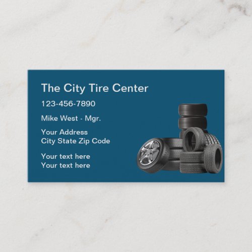 Tire Store Simple Business Cards Design