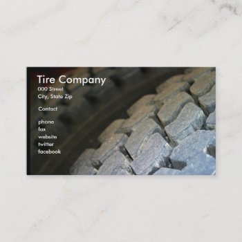 Tire Surface Business Card by hlehnerer at Zazzle