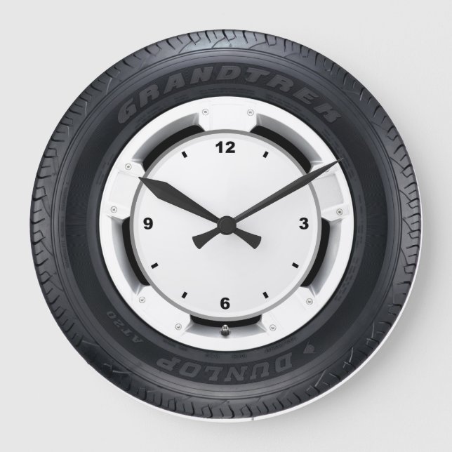 Tire Texture Image Large Clock (Front)
