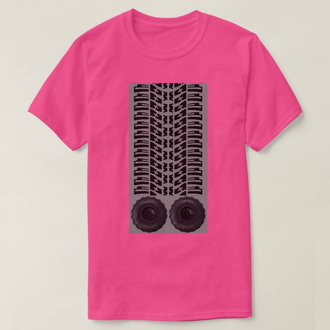 Tire tracks and some big tires  T-Shirt (Design Front)
