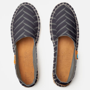 Tire Tracks Herringbone Design Espadrilles