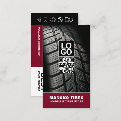 Tire Tread Design TireTyre Specialist Business Card