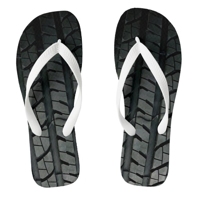 Tire Tread Flip Flops (Footbed)