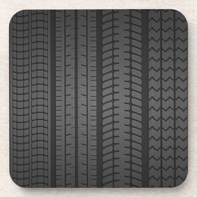 tire tread patterns coaster (Front)