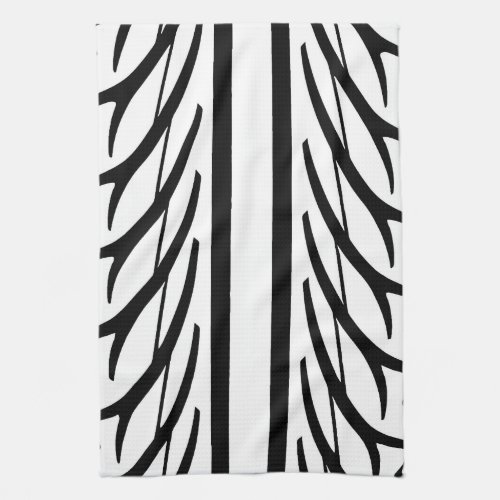 Tire Tread Texture Abstract Pattern Kitchen Towel
