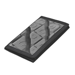 Tire Tread Tri Fold Nylon Wallet