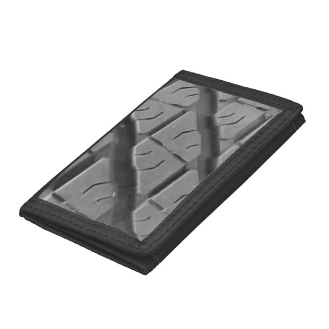 Tire Tread Tri Fold Nylon Wallet (Bottom)