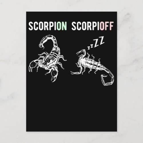 Tired Animal Pun Sleeping Scorpion Postcard