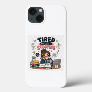 Tired But Still Studying Funny Student Phone Case