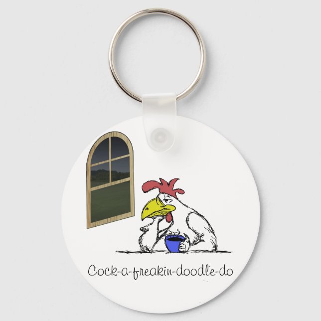Tired Chicken Keychain (Front)