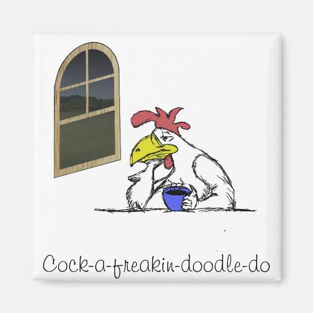 Tired Chicken Magnet (Front)