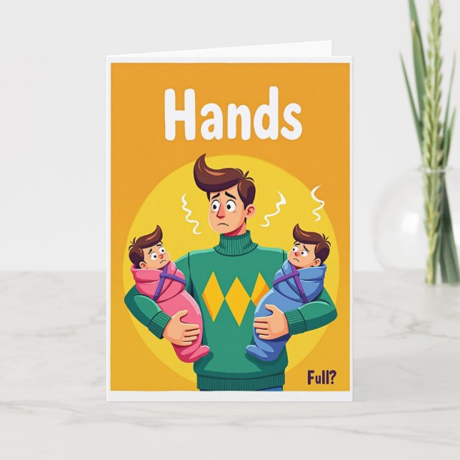 Tired Dad Funny Fathers Day Card (Front)