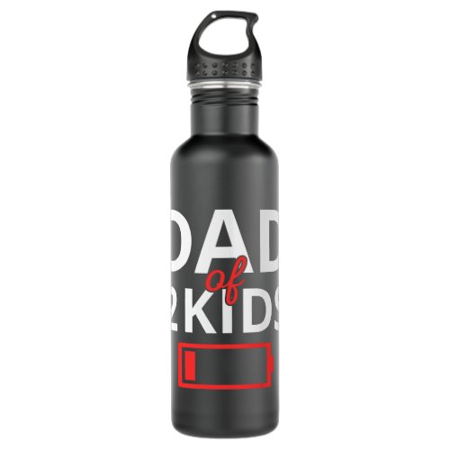 Tired Dad Of 2 Kids II Stainless Steel Water Bottle