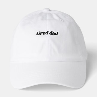 "tired dad" Retro Bold Typography Funny Fatherhood Hat