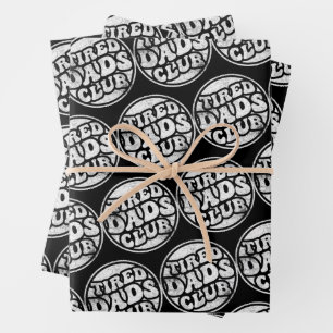 Tired Dads Club Funny Wrapping Paper Sheets