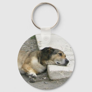 Tired Dog key chain, customize Keychain