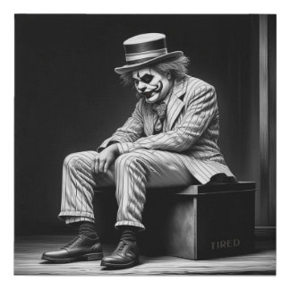 Tired Faux Canvas Print