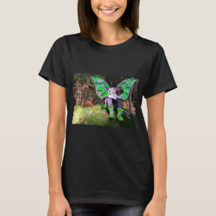 Tired Lyme Disease Warrior with Angel Wings Cell T-Shirt