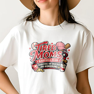 TIRED MOM Baseball Baseline Social Club T-Shirt