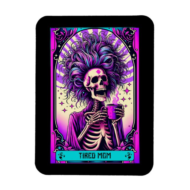 Tired Mom Tarot Card Magnet (Vertical)