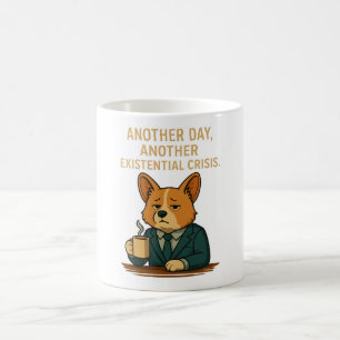 Tired Office Dog Mug for Work Stress