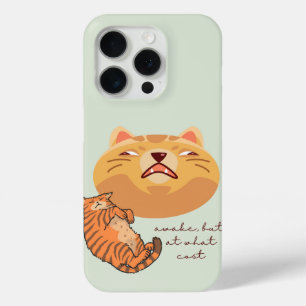 Tired Orange Cat iPhone 15 Pro Case