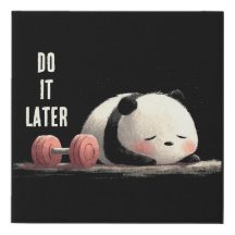 Tired Panda Gym – Cute Funny Workout Art
