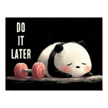 Tired Panda Gym – Cute Funny Workout Art