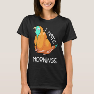 Tired Parrot Hates Mornings I Turquoise Parrotlet T-Shirt