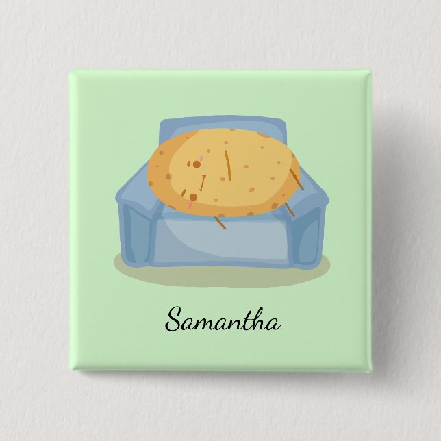 Tired Potato Button (Front)