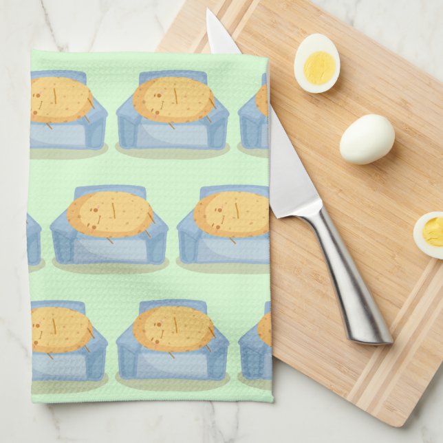 Tired Potato Kitchen Towel (Quarter Fold)