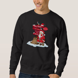 Tired Santa Basic Sweatshirt: Cozy Funny Christmas Sweatshirt