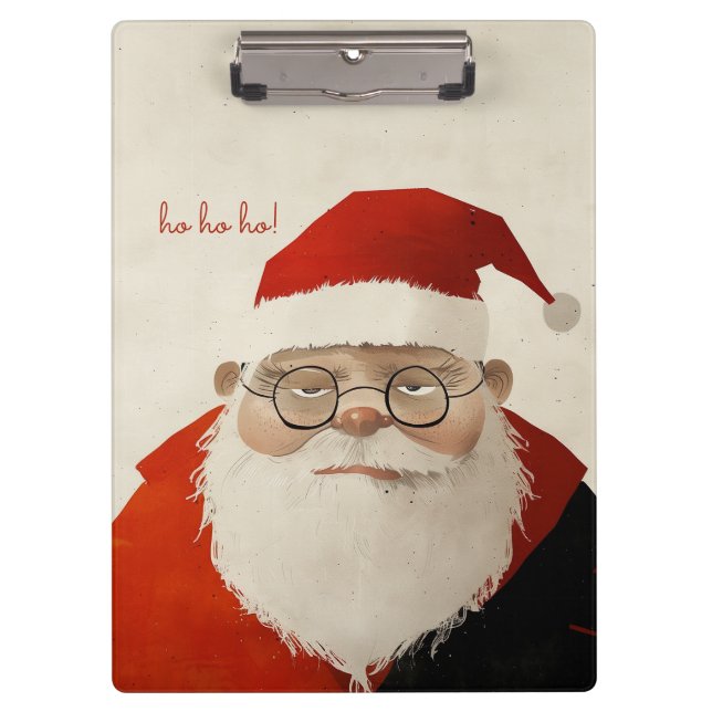 Tired Santa Clipboard (Front)