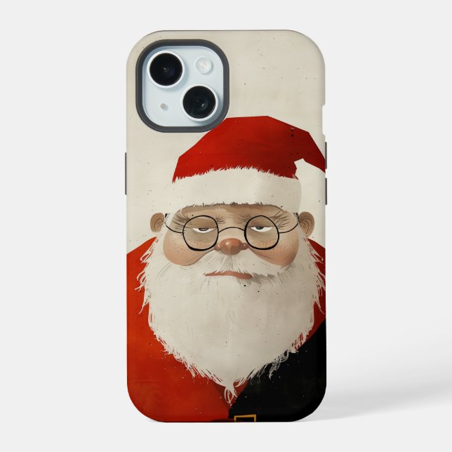 Tired Santa Iphone Case (Back)