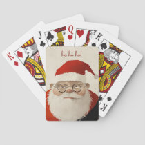 Tired Santa Poker Cards