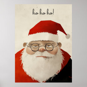 Tired Santa Poster