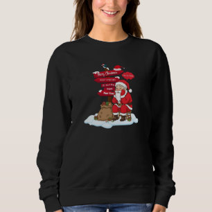 Tired Santa Women's Sweatshirt: Cozy Funny Mom Chr Sweatshirt