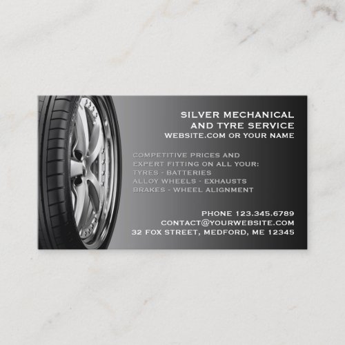 Tires Auto Repair Business Card