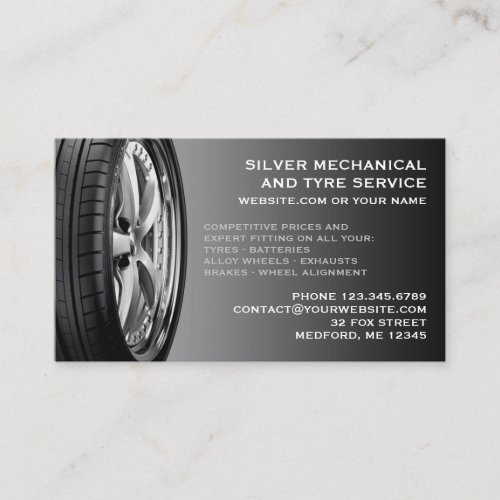 Tires Auto Repair Business Card