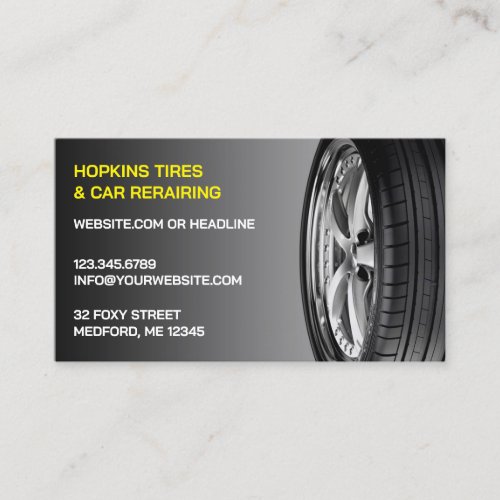 Tires Auto Repair Business Card