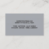 Tires Auto Repair Business Card (Back)