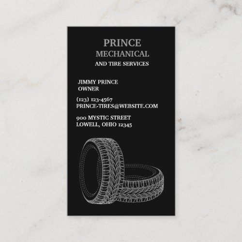 Tires Auto Repair Business Card