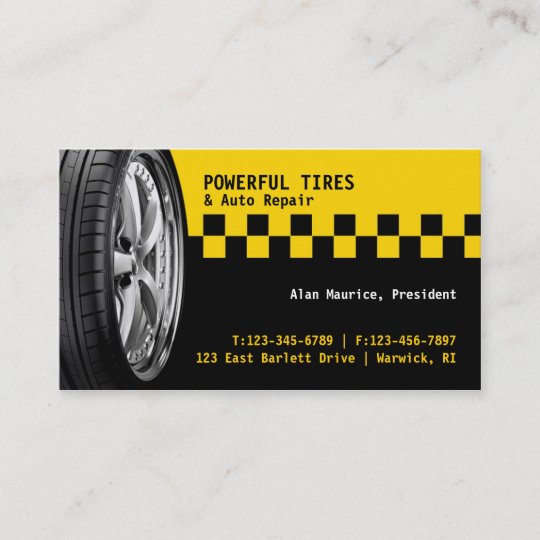 Tires Auto Repair Business Card