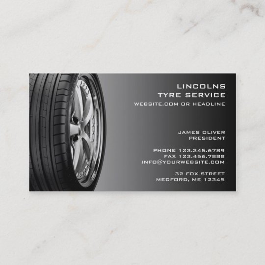 Tires Auto Repair Business Card