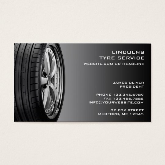 Tires Auto Repair Business Card