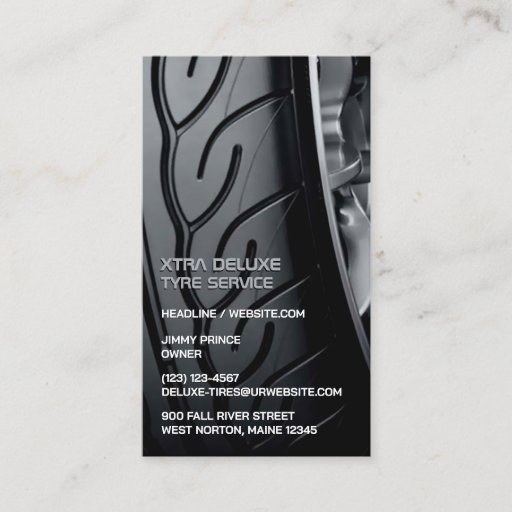 Customizable Tires Auto Repair Business Card
