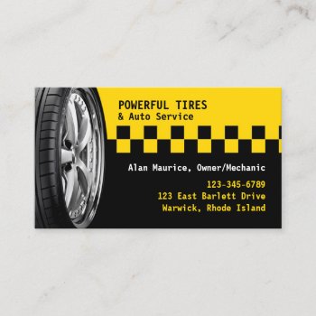 Tires Auto Repair Business Card by all_items at Zazzle