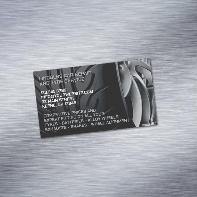 Tires Auto Repair Business Card Magnet (In Situ)