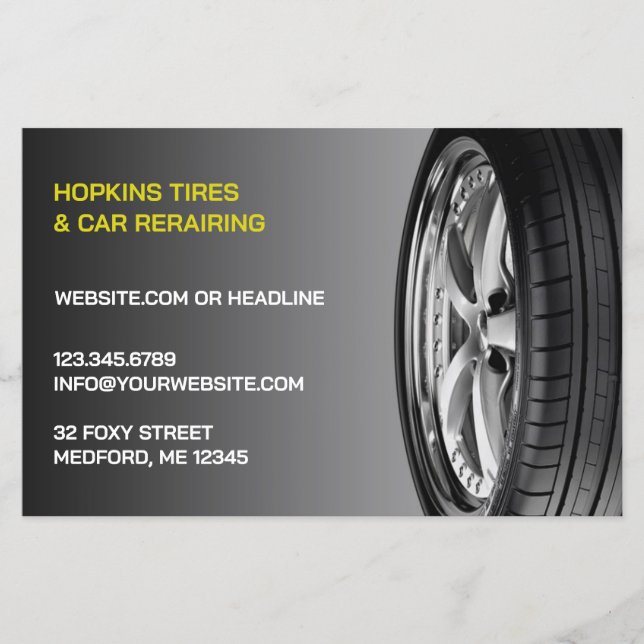 Tires Auto Repair Flyer (Front)