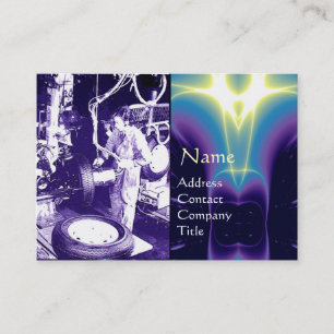 TIRES , AUTOMOTIVE,Car Repair Garage, Monogram Business Card